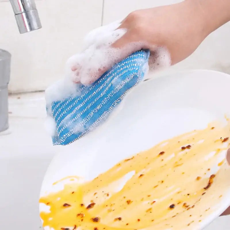 Glittery multi color kitchen cleaning set scrubbers