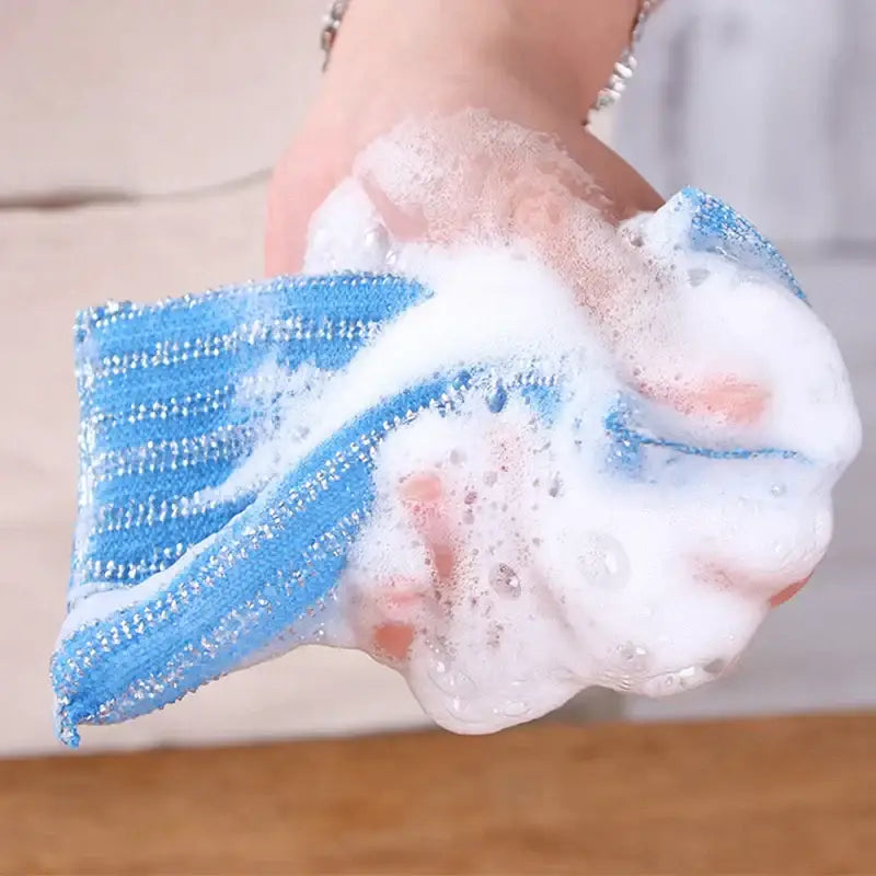 Glittery multi color kitchen cleaning set scrubbers
