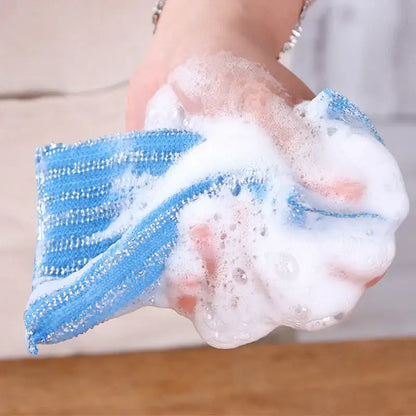 Glittery multi color kitchen cleaning set scrubbers