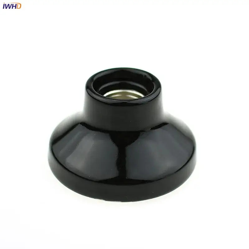 Glossy black and brass ceramic e27 bulb holder bedroom lamp fitting