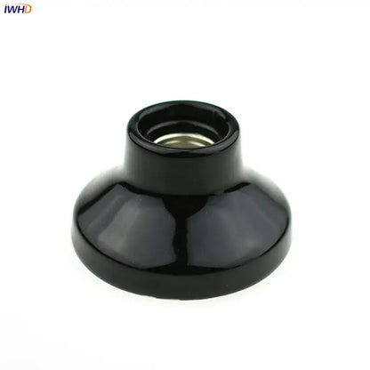 Glossy black and brass ceramic e27 bulb holder bedroom lamp fitting