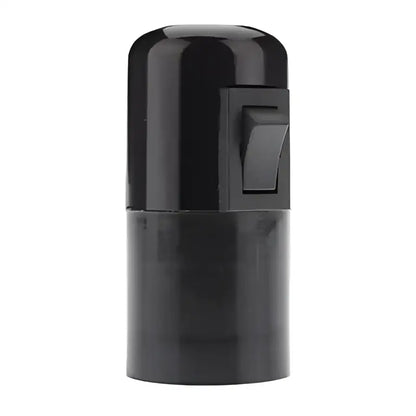 Glossy black e27 socket lamp holder with toggle switch bedroom light