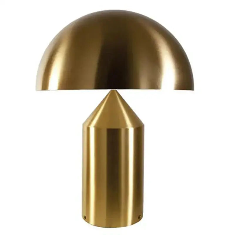 Glossy black white & gold mushroom lamp bedroom table light