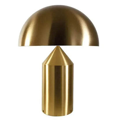 Glossy black white & gold mushroom lamp bedroom table light