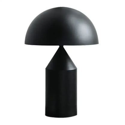 Glossy black white & gold mushroom lamp bedroom table light