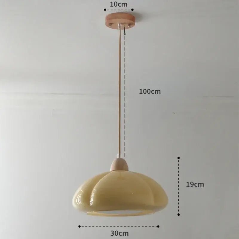 Glossy orange ceramic pumpkin chandelier for bedroom lighting