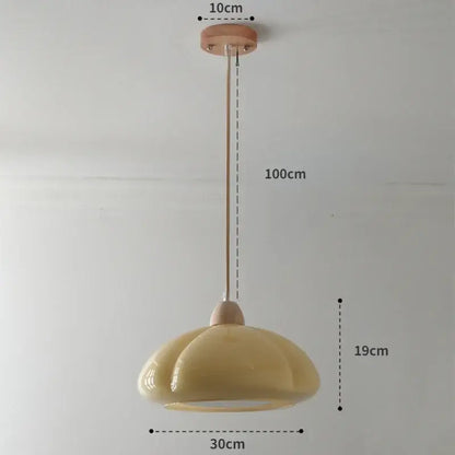 Glossy orange ceramic pumpkin chandelier for bedroom lighting