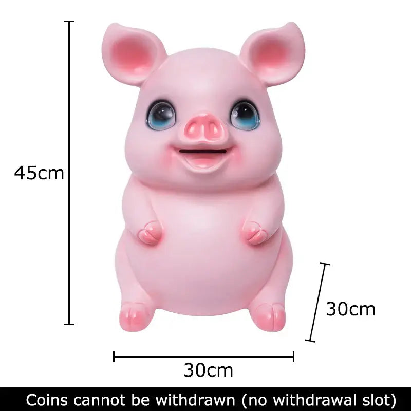 Glossy pink ceramic piggy bank bedroom savings jar