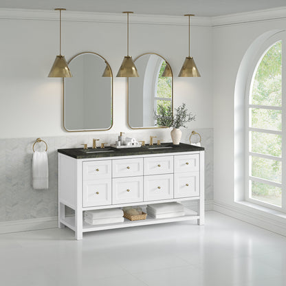 James Martin Breckenridge 60" Double Bathroom Vanity, Bright White