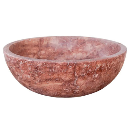 Premium Red Travertine Natural Stone Vessel Sink For Bathroom
