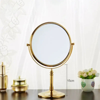 Gold and black adjustable wall mounted cosmetic mirror bathroom 1x 3x