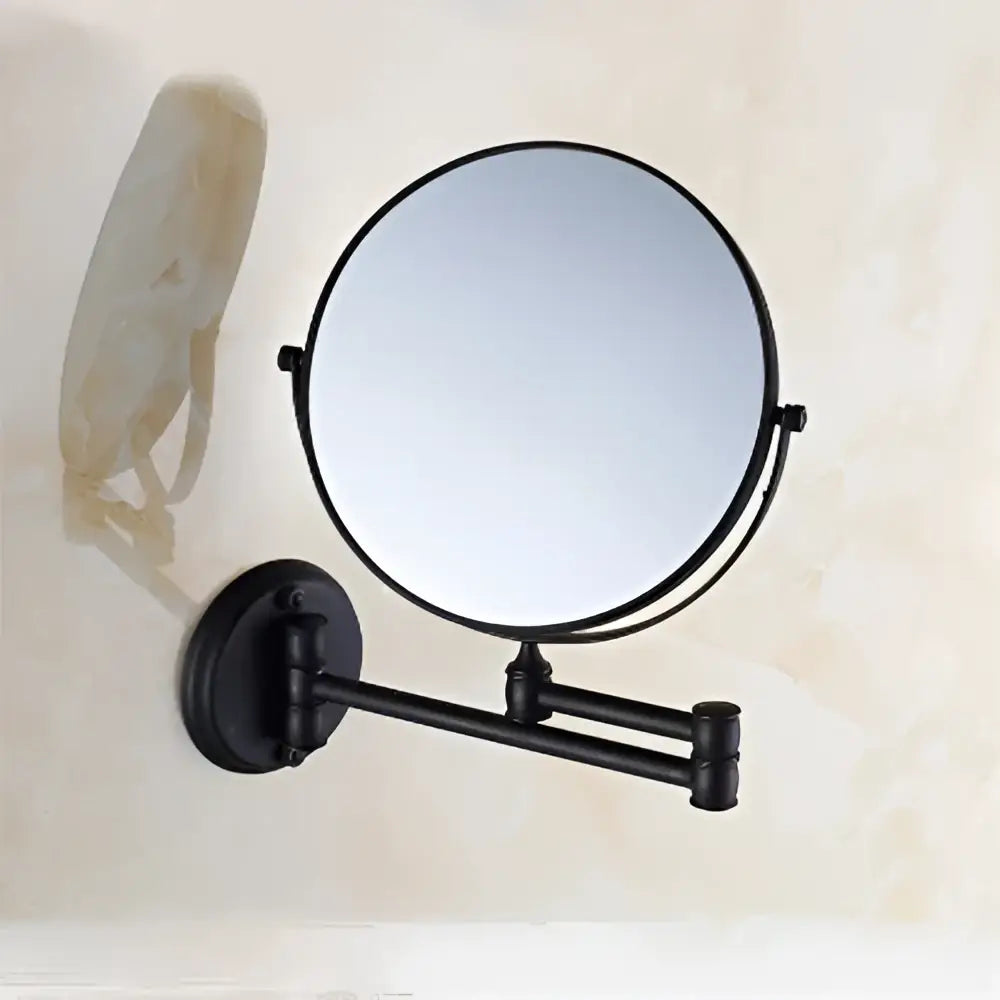 Gold and black adjustable wall mounted cosmetic mirror bathroom 1x 3x