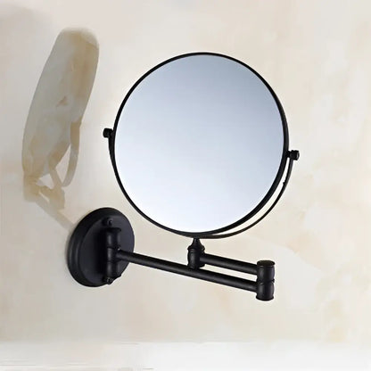 Gold and black adjustable wall mounted cosmetic mirror bathroom 1x 3x