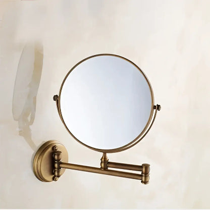 Gold and black adjustable wall mounted cosmetic mirror bathroom 1x 3x