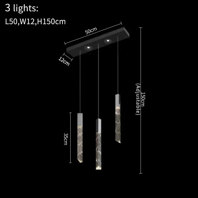 Gold and crystal led chandelier staircase living room light