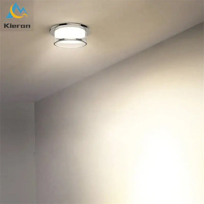 Gold and frosted crystal led ceiling lamp for living room