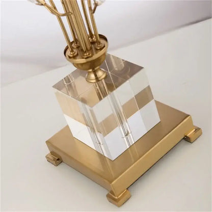 Gold and silver crystal branch led desk lamp bedroom