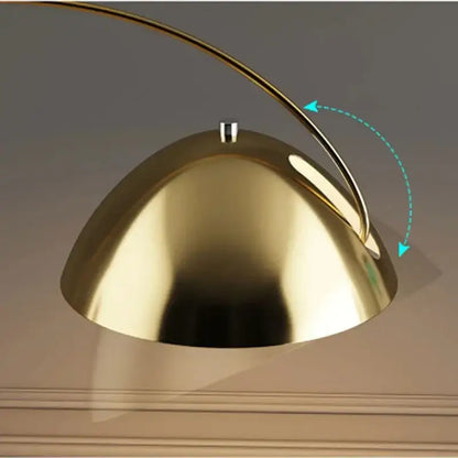 Gold arched designer marble floor lamp for living room lighting