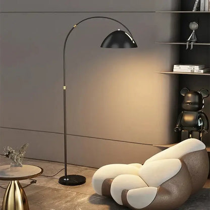 Gold arched designer marble floor lamp for living room lighting