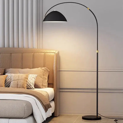 Gold arched designer marble floor lamp for living room lighting