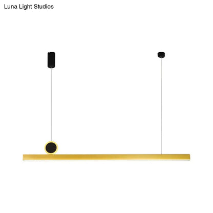 DecorBites™ Gold Bar Pendant LED Island Light Fixture - Stylish Minimalist Design, 39"/47" Wide