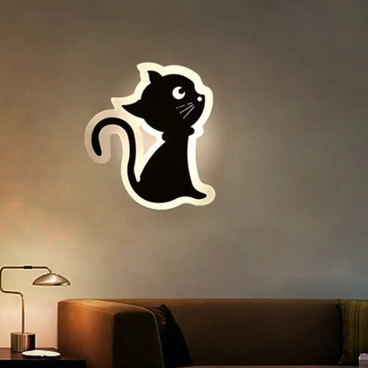 Gold & brown crescent led wall light – children’s bedroom sconce