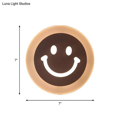 Gold & brown crescent led wall light – children’s bedroom sconce