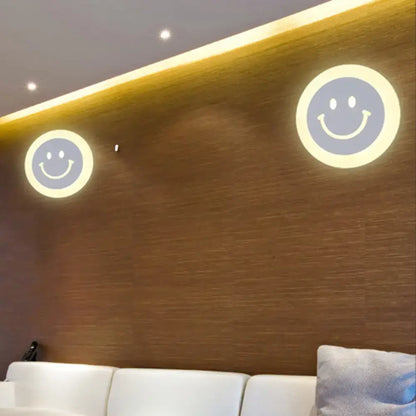 Gold & brown crescent led wall light – children’s bedroom sconce