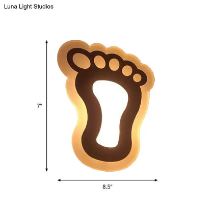 Gold & brown crescent led wall light – children’s bedroom sconce