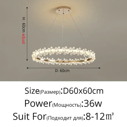 Gold butterfly crystal led chandelier living room pendant light