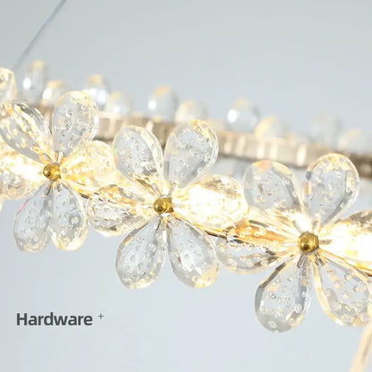 Gold butterfly crystal led chandelier living room pendant light