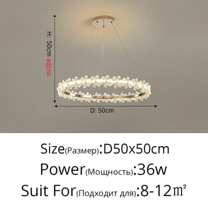 Gold butterfly crystal led chandelier living room pendant light