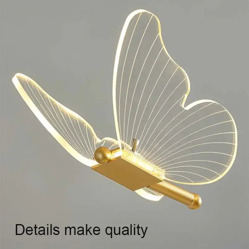 Gold butterfly led table lamp for bedroom decor