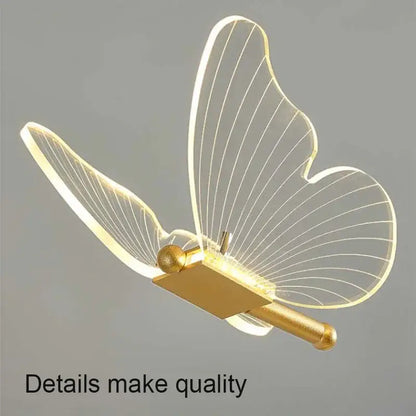 Gold butterfly led table lamp for bedroom decor
