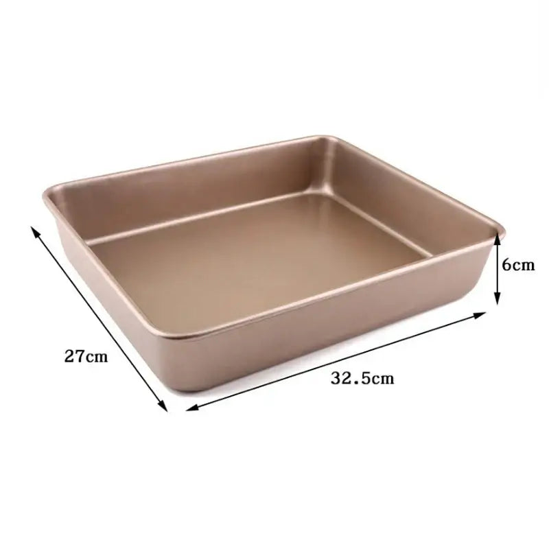 Gold carbon steel cake baking tray set kitchen non stick pan