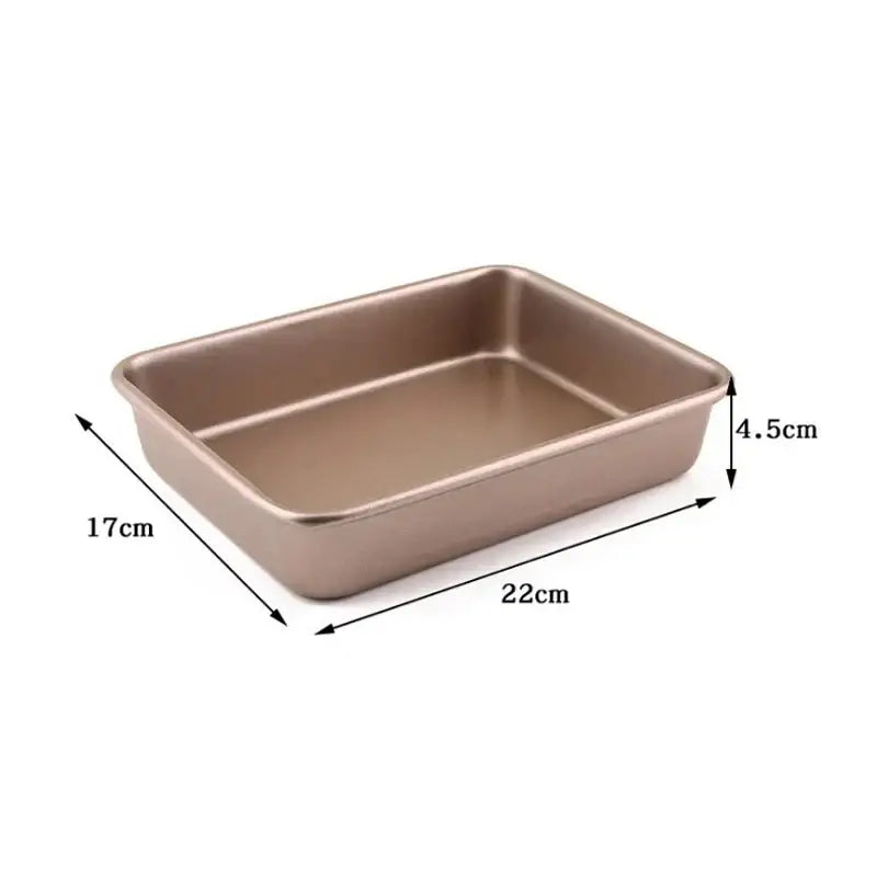 Gold carbon steel cake baking tray set kitchen non stick pan
