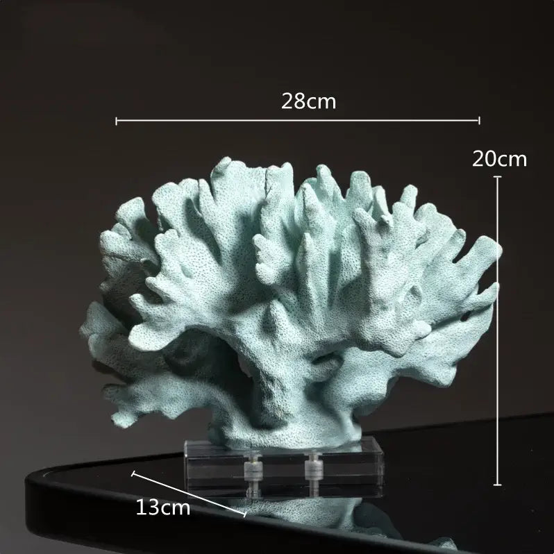 Gold coral crystal tree glass sculptures living room decor