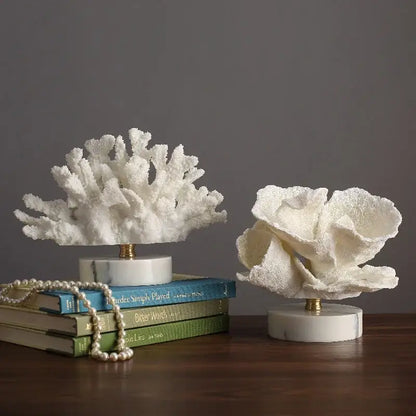 Gold coral crystal tree glass sculptures living room decor