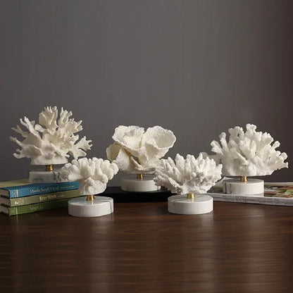 Gold coral crystal tree glass sculptures living room decor