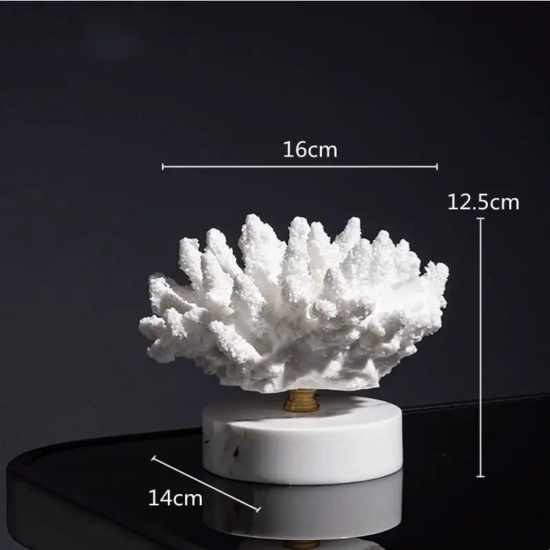 Gold coral crystal tree glass sculptures living room decor