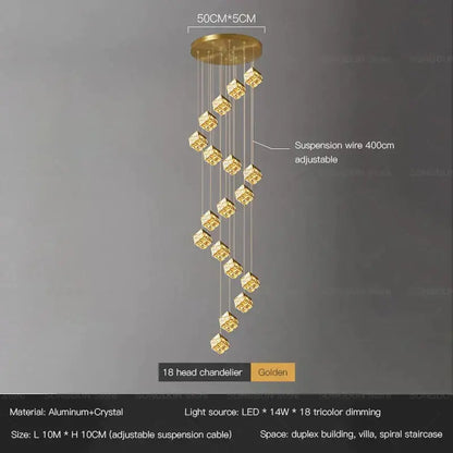 Gold crystal bedside chandelier wall light for bedroom