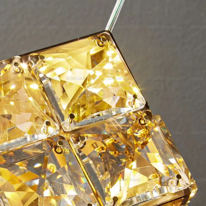 Gold crystal bedside chandelier wall light for bedroom