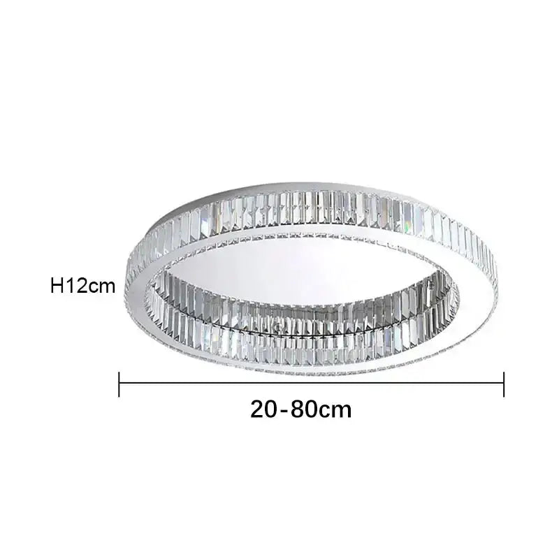 Gold crystal circle ceiling chandelier for living room