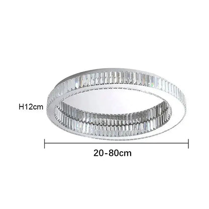 Gold crystal circle ceiling chandelier for living room