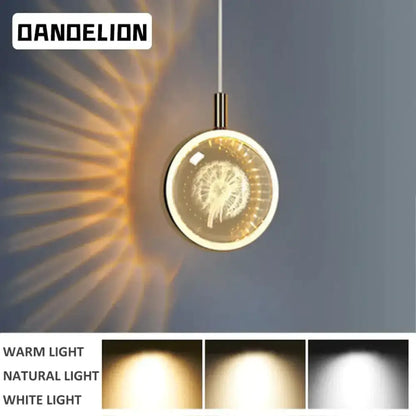 Gold crystal glass led pendant lights for dining room kitchen