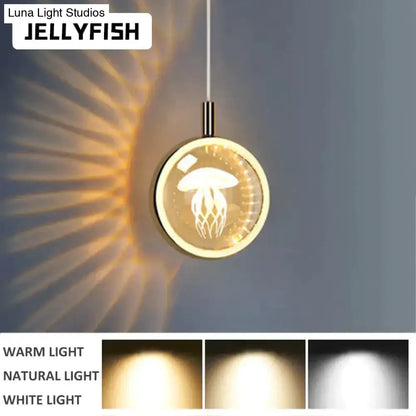 Gold crystal glass led pendant lights for dining room kitchen