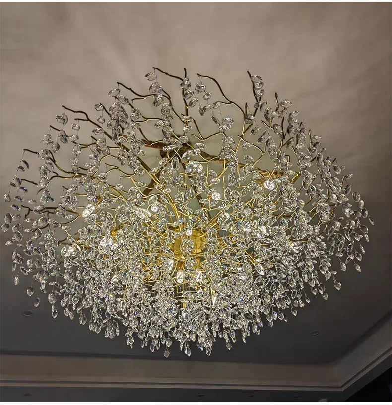 DecorBites™ Gold Crystal LED Chandeliers for Home Lighting