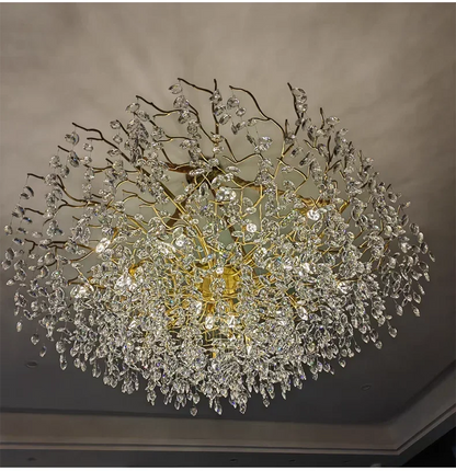 DecorBites™ Gold Crystal LED Chandeliers for Home Lighting