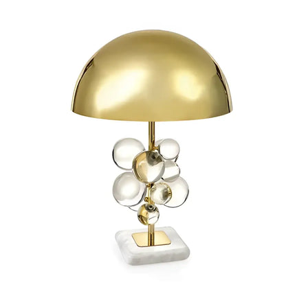 Gold crystal marble bubble table lamp bedroom decor