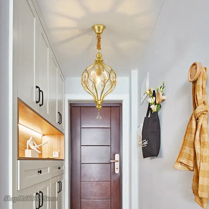 Gold art design crystal pendant lights kitchen chandelier